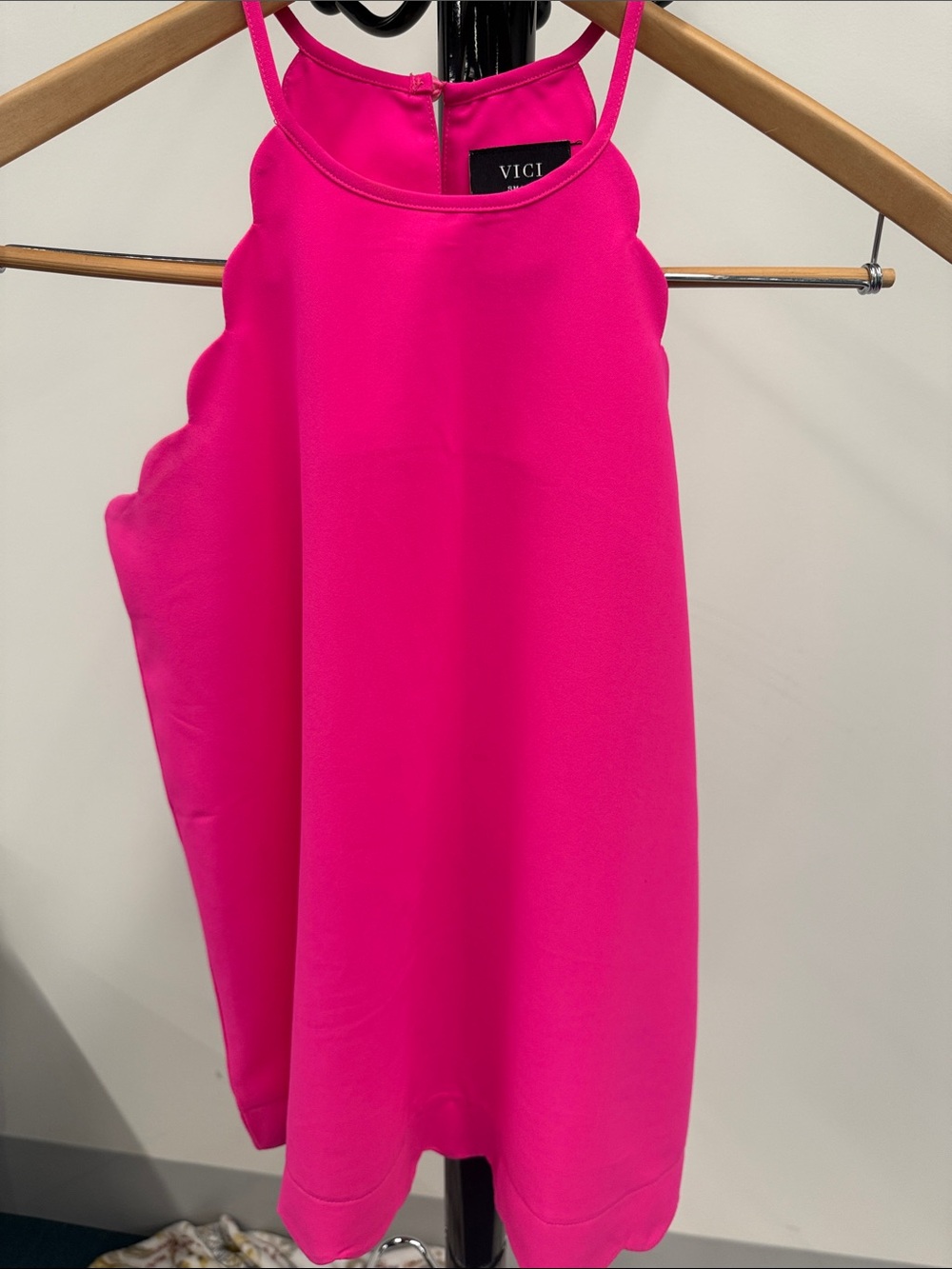 VICI Neon Pink Spaghetti Strap Shift Dress